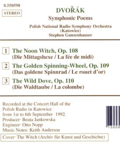 Alternative view of Antonín Dvořák, Wielka Orkiestra Symfoniczna Polskiego Radia I Telewizji, Stephen Gunzenhauser - Symphonic Poems (CD, Album) (Near Mint (NM or M-))
