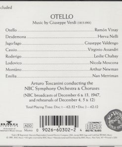 Alternative view of Giuseppe Verdi - Ramón Vinay, Herva Nelli, Giuseppe Valdengo, NBC Symphony Orchestra, Arturo Toscanini - Otello (2xCD, Album, RE, RM) (Near Mint (NM or M-))
