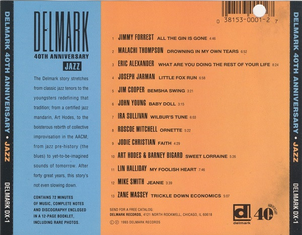 Various - Delmark 40th Anniversary Jazz (CD, Comp) (Near Mint (NM or M-)) - Image 2