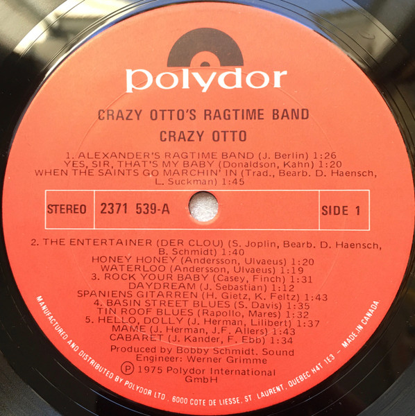 Crazy Otto's Ragtime Band - Crazy Otto's Ragtime Band (LP) (Mint (M)) - Image 3