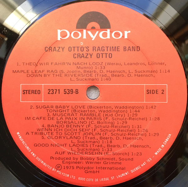 Crazy Otto's Ragtime Band - Crazy Otto's Ragtime Band (LP) (Mint (M)) - Image 4