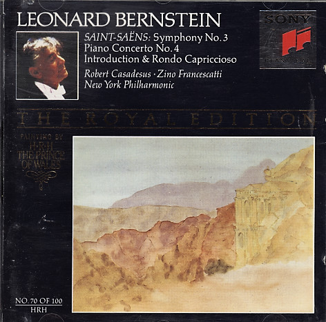 Camille Saint-Saëns, New York Philharmonic, Leonard Bernstein, Robert Casadesus, Zino Francescatti - Symphony No.3 "Organ"/Concerto For Piano And Orchestra No.4/Introduction Et Rondo Capriccioso (CD, Comp, RM) (Near Mint (NM or M-))