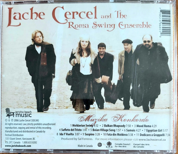 Lache Cercel And The Roma Swing Ensemble - Muzika Konkordo (CD, Album) (Mint (M)) - Image 3