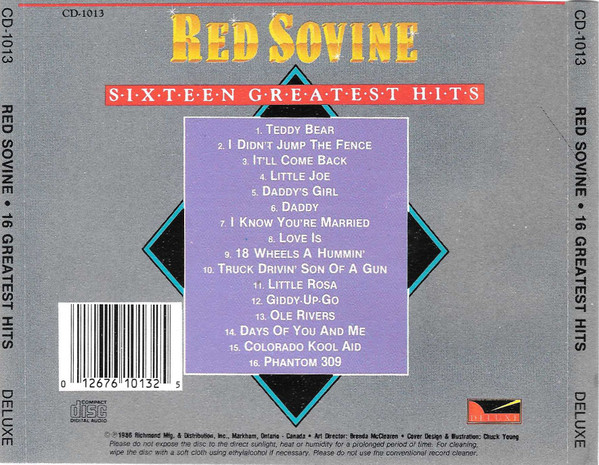 Red Sovine - Sixteen Greatest Hits (CD, Comp) (Near Mint (NM or M-)) - Image 2