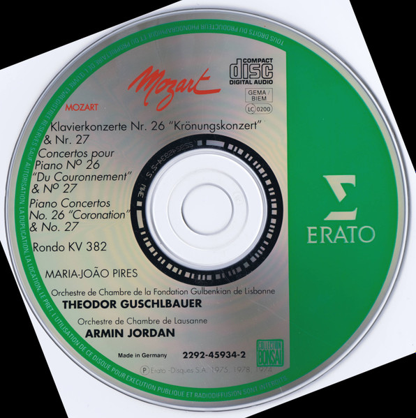 Wolfgang Amadeus Mozart : Maria-João Pires - Klavierkonzerte Nr. 26 "Krönungskonzert" & 27 (CD, Comp) (Near Mint (NM or M-)) - Image 4