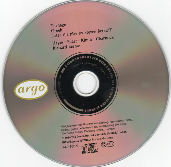 Mark-Anthony Turnage - Greek (CD, Album) (Mint (M)) - Image 3