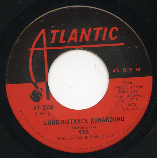 Yes - Roundabout / Long Distance Runaround (7", Single) (Near Mint (NM or M-)) - Image 2