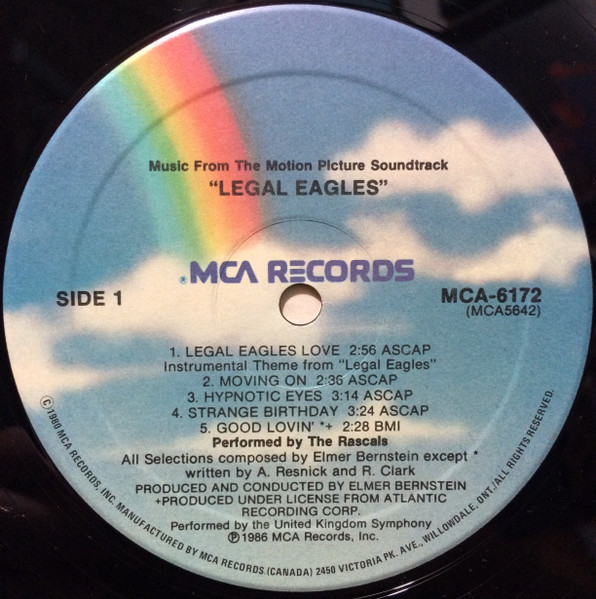 Various - Music From The Motion Picture Soundtrack - Legal Eagles (LP, Album) (Mint (M)) - Image 3