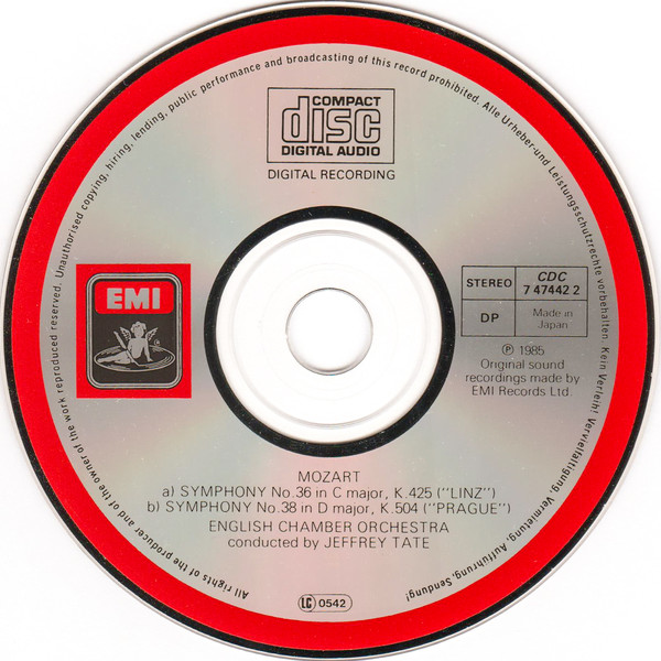 Wolfgang Amadeus Mozart, Jeffrey Tate, English Chamber Orchestra - Symphonies = Sinfonien No. 36 "Linz" - No. 38 "Prague" (CD, Album, Mad) (Near Mint (NM or M-)) - Image 3
