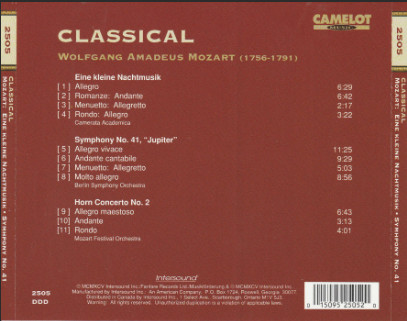 Wolfgang Amadeus Mozart - Classical: Mozart: Eine Kleine Nachtmusik · Symphony No. 41 (CD, Comp) (Near Mint (NM or M-)) - Image 2