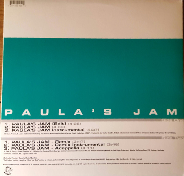 Paula Perry - Paula's Jam (12") (Mint (M)) - Image 2
