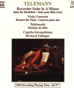 Georg Philipp Telemann - Capella Istropolitana, Richard Edlinger - Recorder Suite In A Minor - Viola Concerto - Tafelmusik (CD, Album, RE) (Near Mint (NM or M-))