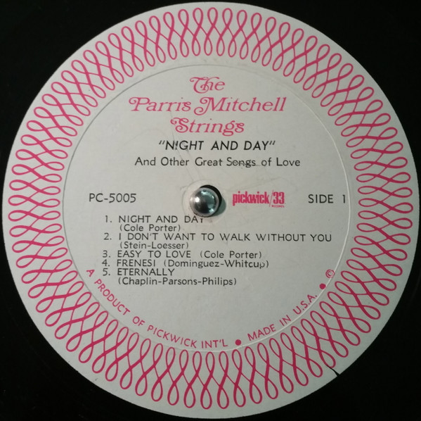 The Parris Mitchell Strings - Night And Day & Other Great Songs Of Love (LP, Comp, Mono) (Mint (M)) - Image 3