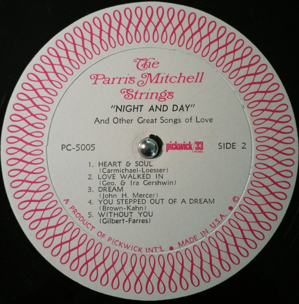 The Parris Mitchell Strings - Night And Day & Other Great Songs Of Love (LP, Comp, Mono) (Mint (M)) - Image 4