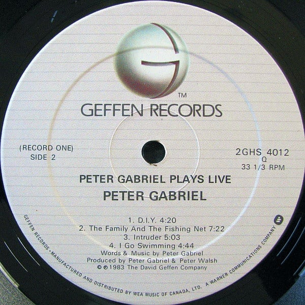 Peter Gabriel - Plays Live (2xLP, Album, Qua) (Mint (M)) - Image 4