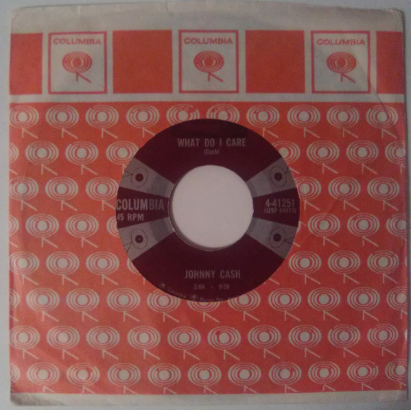 Johnny Cash - What Do I Care / All Over Again (7") (Good Plus (G+)) - Image 3