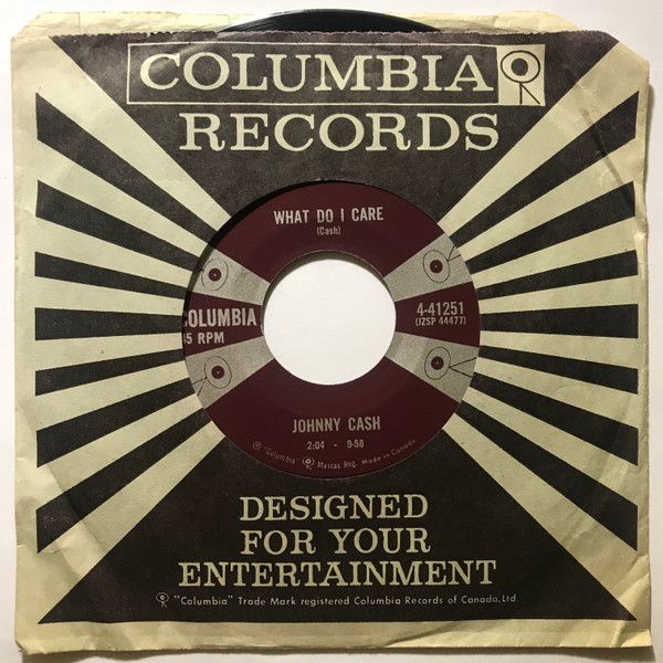Johnny Cash - What Do I Care / All Over Again (7") (Good Plus (G+)) - Image 4
