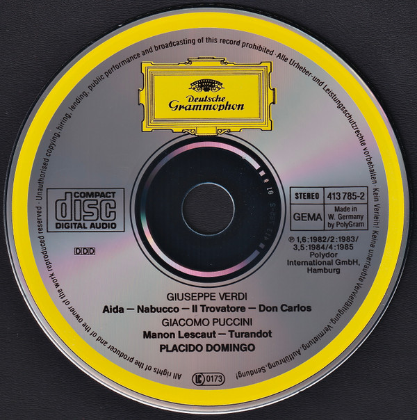 Giuseppe Verdi & Giacomo Puccini / Placido Domingo - Verdi & Puccini (CD, Comp) (Near Mint (NM or M-)) - Image 3