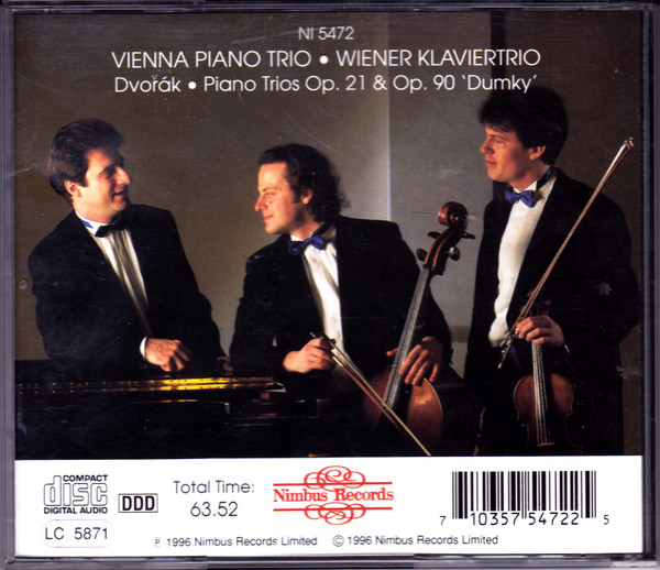 Antonín Dvořák, Vienna Piano Trio - Piano Trios Op.21 & Op. 90 "Dumky" (CD, Album) (Near Mint (NM or M-)) - Image 2