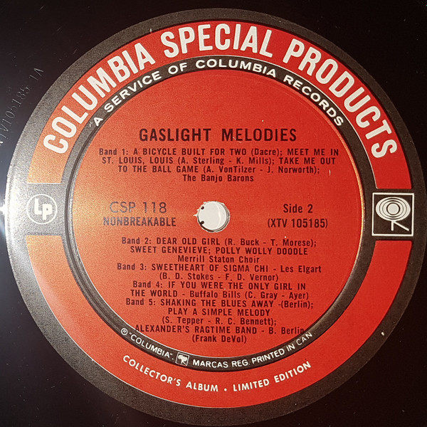 Various - Gaslight Melodies (LP, Comp) (Mint (M)) - Image 4