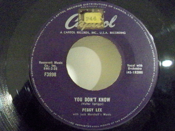 Peggy Lee - Fever (7", Single) (Near Mint (NM or M-)) - Image 2