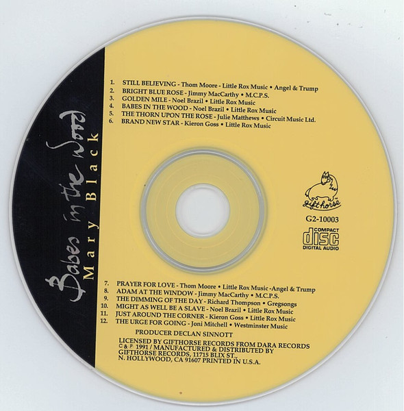 Mary Black - Babes In The Wood (CD, Album, RE) (Near Mint (NM or M-)) - Image 3
