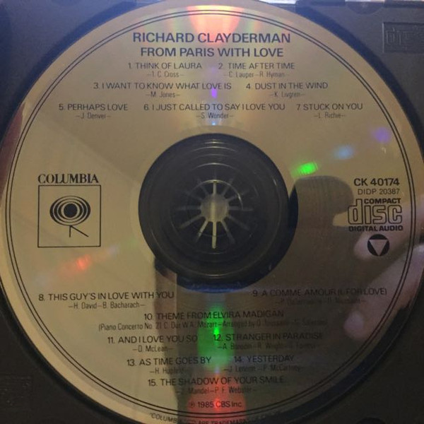 Richard Clayderman - From Paris With Love (CD) (Near Mint (NM or M-)) - Image 2