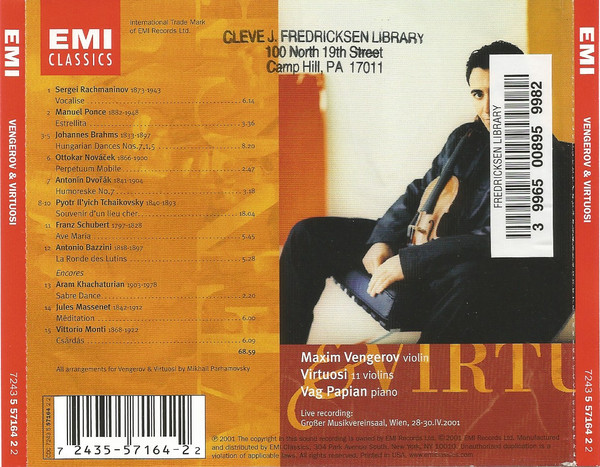 Maxim Vengerov, Virtuosi - Vengerov & Virtuosi (CD, Album) (Near Mint (NM or M-)) - Image 2