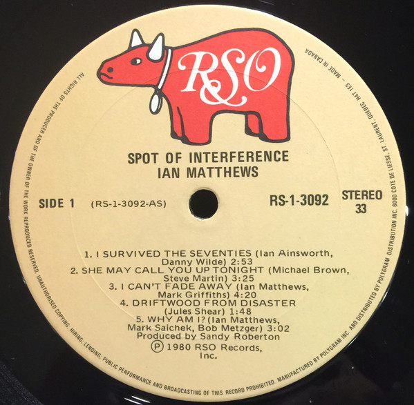Iain Matthews - Spot Of Interference (LP, Album) (Mint (M)) - Image 3