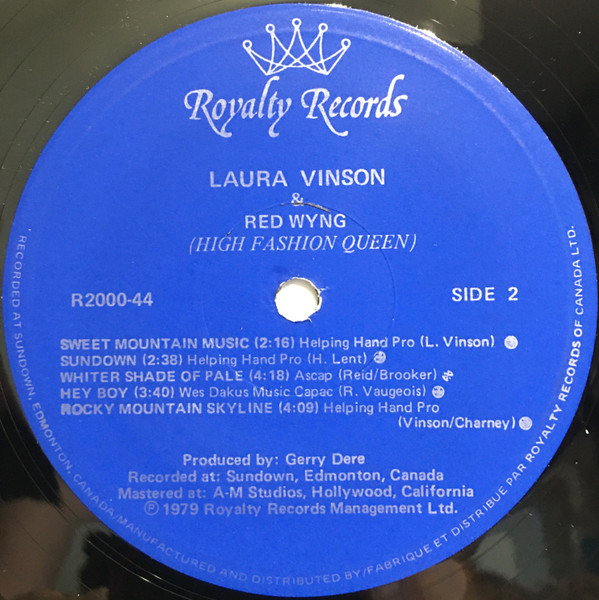 Laura Vinson And Red Wyng - "High Fashion" Queen (LP, Album) (Mint (M)) - Image 4
