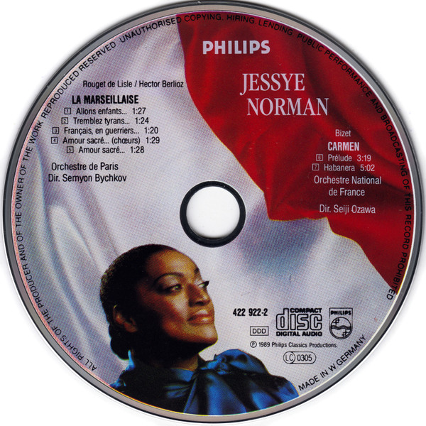 Jessye Norman - La Marseillaise (CD, Maxi) (Very Good Plus (VG+)) - Image 3