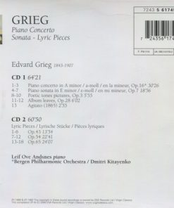 Alternative view of Edvard Grieg, Leif Ove Andsnes, Bergen Filharmoniske Orkester, Dimitrij Kitaenko - Piano Concerto - Sonata Op. 7 - Lyric Pieces Opp. 43, 54 & 65 (2xCD, Comp, RE) (Near Mint (NM or M-))