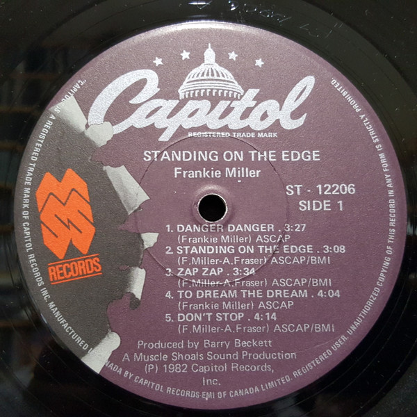 Frankie Miller - Standing On The Edge (LP, Album) (Mint (M)) - Image 3