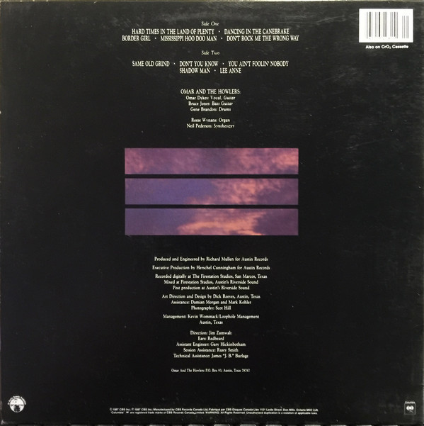 Omar And The Howlers - Hard Times In The Land Of Plenty (LP, Album) (Mint (M)) - Image 2
