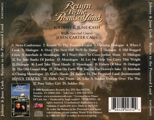 Johnny Cash & June Carter Cash - Return To The Promised Land (CD, Album) (Mint (M)) - Image 2