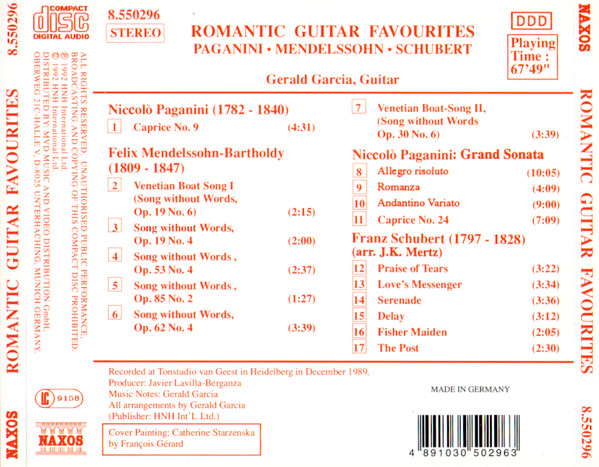 Gerald Garcia - Romantic Guitar Favourites (CD, Album) (Near Mint (NM or M-)) - Image 2