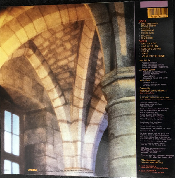 Thompson Twins - Here's To Future Days (LP, Album) (Mint (M)) - Image 2