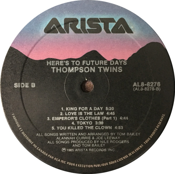 Thompson Twins - Here's To Future Days (LP, Album) (Mint (M)) - Image 4
