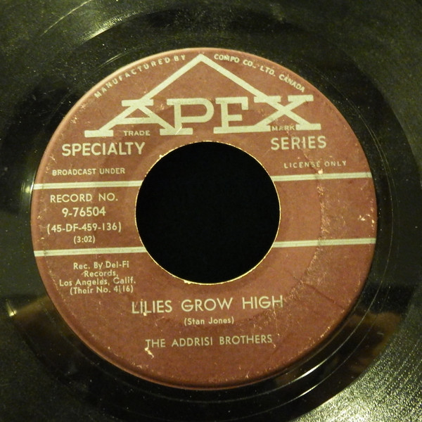 Addrisi Brothers - Cherrystone / Lilies Grow High (7", Single) (Near Mint (NM or M-))