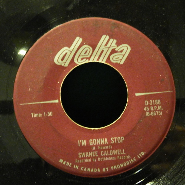 Swanee Caldwell - I'm Gonna Stop (7", Single) (Very Good (VG)) - Image 2