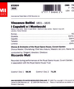 Alternative view of Vincenzo Bellini - Agnes Baltsa •  Edita Gruberova •  Dano Raffanti •  Gwynne Howell •  John Tomlinson (2) •  Chorus Of The Royal Opera House, Covent Garden & Orchestra Of The Royal Opera House, Covent Garden •  Riccardo Muti - I Capuleti E I Montecchi (2xCD, Album, RE) (Near Mint (NM or M-))