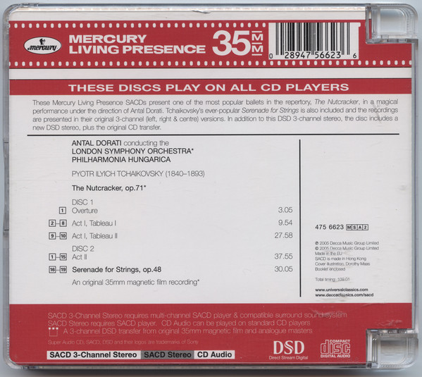 Pyotr Ilyich Tchaikovsky - Antal Dorati, London Symphony Orchestra, Philharmonia Hungarica - The Nutcracker Ballet, Op.71 (Complete Ballet) and Serenade In C Major, Op. 48 (2xSACD, Hybrid, Multichannel) (Near Mint (NM or M-)) - Image 4