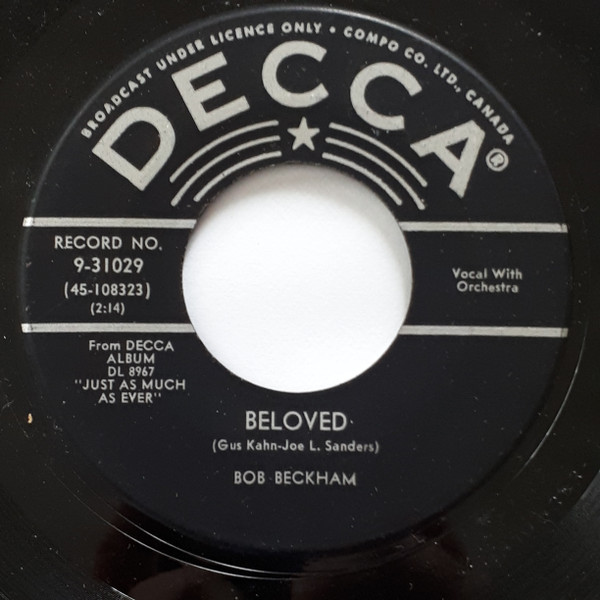 Bob Beckham - Crazy Arms / Beloved (7", Single) (Near Mint (NM or M-)) - Image 2