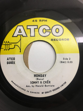 Sonny & Cher - Little Man (7") (Near Mint (NM or M-)) - Image 2
