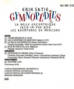 Alternative view of Erik Satie - Gymnopédies - La Belle Excentrique - Jack-In-The-Box - Les Aventures De Mercure (CD, Comp, RE) (Near Mint (NM or M-))