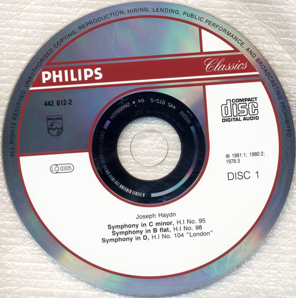 Joseph Haydn - Sir Colin Davis, Concertgebouworkest - The London Symphonies, Vol. 1 (Nos. 95 · 96 · 98 · 102 · 103 · 104) (2xCD, Comp, RE, RM) (Near Mint (NM or M-)) - Image 3