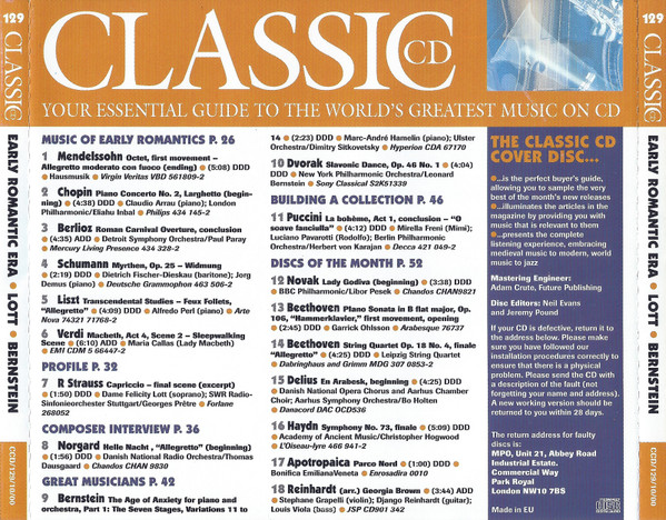 Various - Classic CD 129 - The Best Music Of The Early Romantic Era (CD, Comp, Promo) (Near Mint (NM or M-)) - Image 2