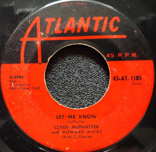 Clyde McPhatter - Come What May (7", Single) (Near Mint (NM or M-)) - Image 2