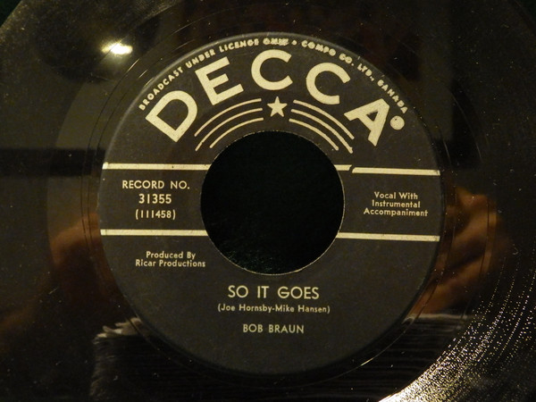 Bob Braun - Till Death Do Us Part (7", Single) (Very Good (VG))