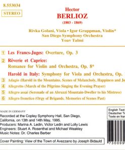 Alternative view of Hector Berlioz, Rivka Golani, Igor Gruppman, San Diego Symphony, Yoav Talmi - Harold In Italy / Les Francs-Juges / Rêverie et Caprice (CD, Album) (Near Mint (NM or M-))
